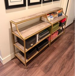 Console Table in gold with faux deco finish
