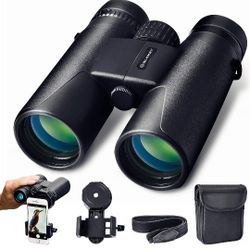 Slokey 10x42 Binoculars - Professional and Powerful Binoculars for Long Distances. Lightweight and Waterproof, BaK4 prisms and FMC.