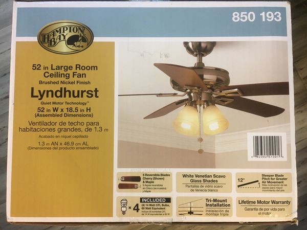 Hampton Bay Lyndhurst 52 Ceiling Fan For Sale In Carson Ca Offerup