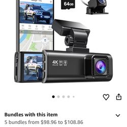 NEW Dash Cam, Front + Rear, 4k + 1080P