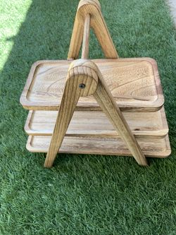 Wooden Folding Serving Board with Handle