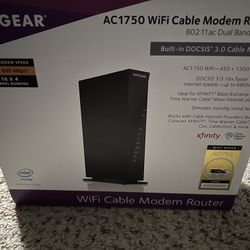 AC1750 WiFi Cable Modem Router 802.11 ac Dual Band Gigabit
