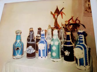 Unique decorated bottle. (Choice)