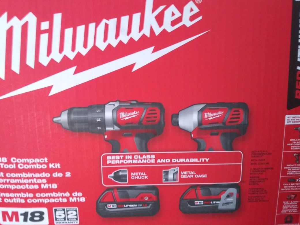 Milwaukee 2691-22 18-Volt Compact Drill and Impact Driver Combo Kit New for  Sale in Glendale, AZ OfferUp