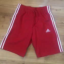 Adidas Men’s Red 3-Stripes Shorts Size S NWT Athletic Gym Casual