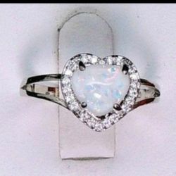 Jersey Heart Shaped Lab Created Fire Opal