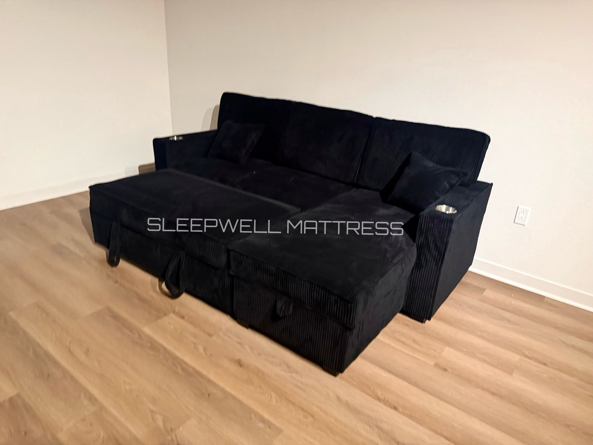 New Black Sectional