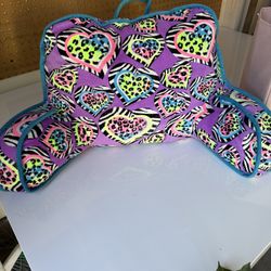 Reading Pillow Colorful Kids Pillow Girls Pillow Colorful Hearts 