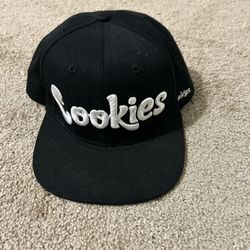 Cookies Snapback Hat – Black/White Logo