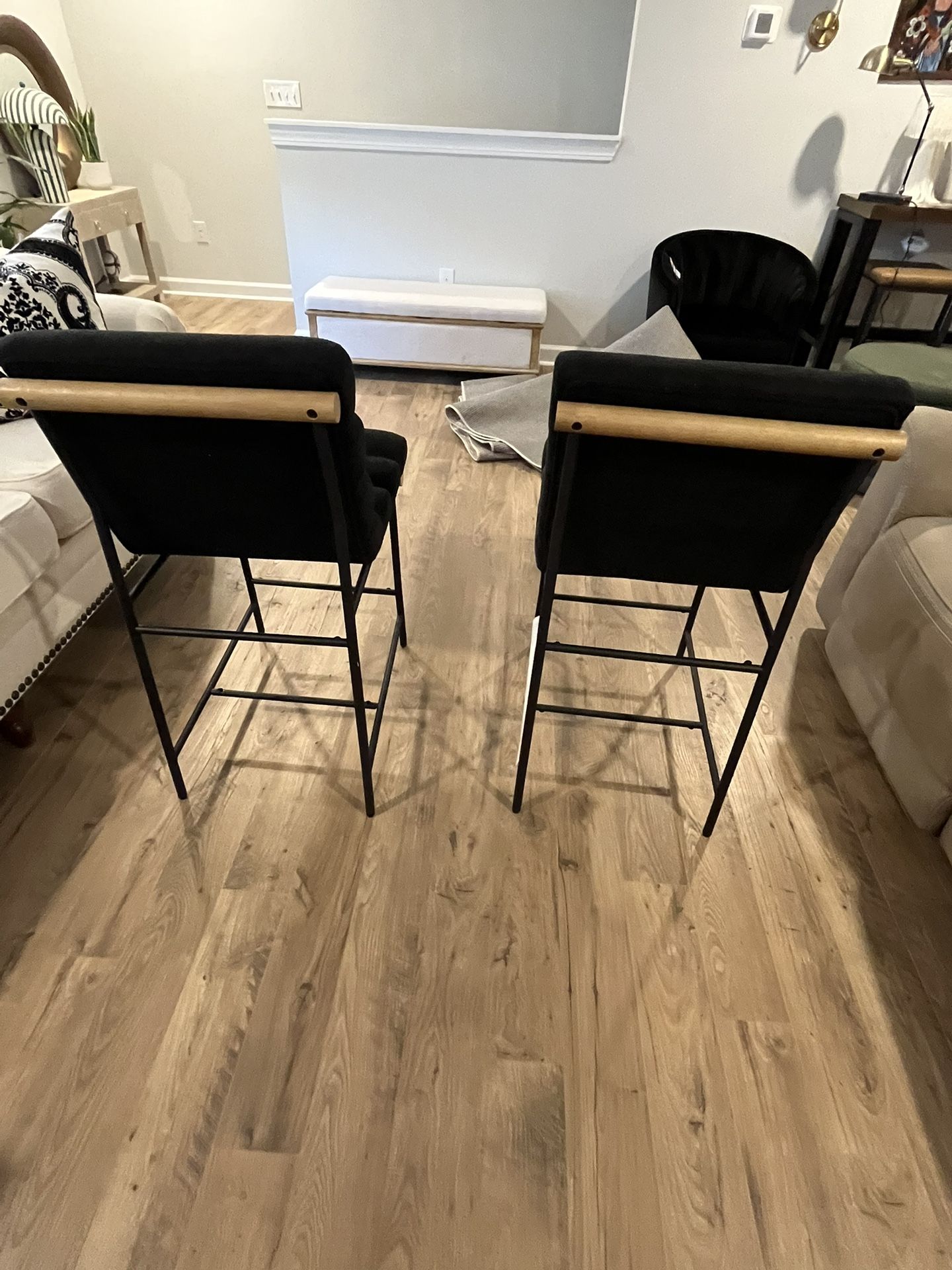 Set Up Two High-End Modern Counter Stools