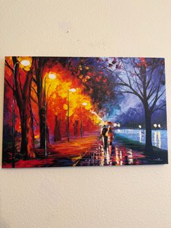 Leonid Afremov Style Canvas Wall Art Print