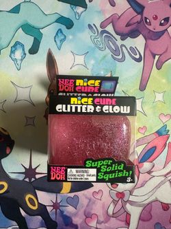 Nee Doh Nice Cube Glitter & Glow Squishy Toy