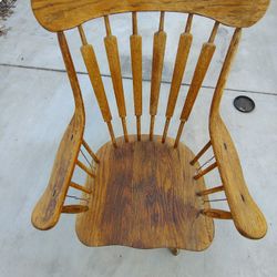 antique oak desk chair