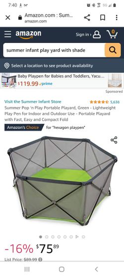 Baby Play Yard With Shade