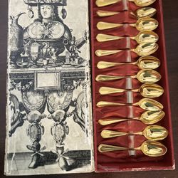 uncirculated One Owner 1936   Christolfle  vintage 24karat Gold Plated Silverware