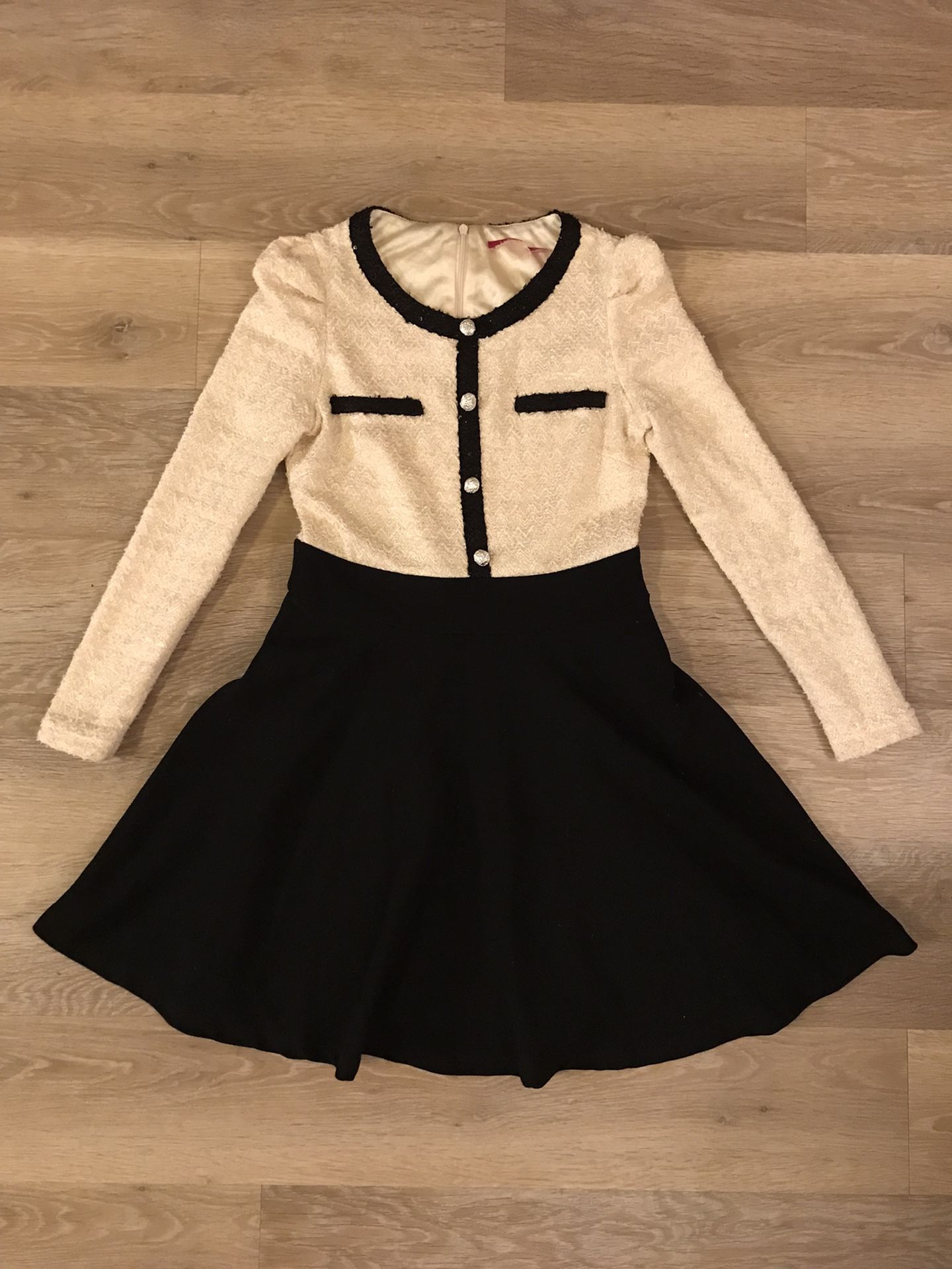 NEW French Paris Luxury Elegant Brand Style Tweed Dress