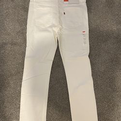 White Levi 511 Slim