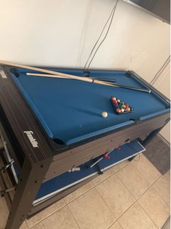 GVDV 4 in1 Combo Game Table, 32 inch Multi Game Table with Foosball Table, Hockey,Ping-Pong,Pool Billiards for Kids Adults