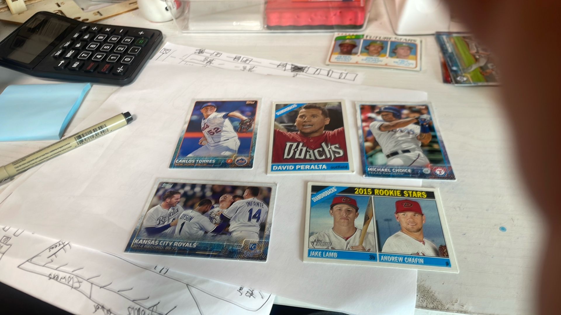 Five pack baseball cards