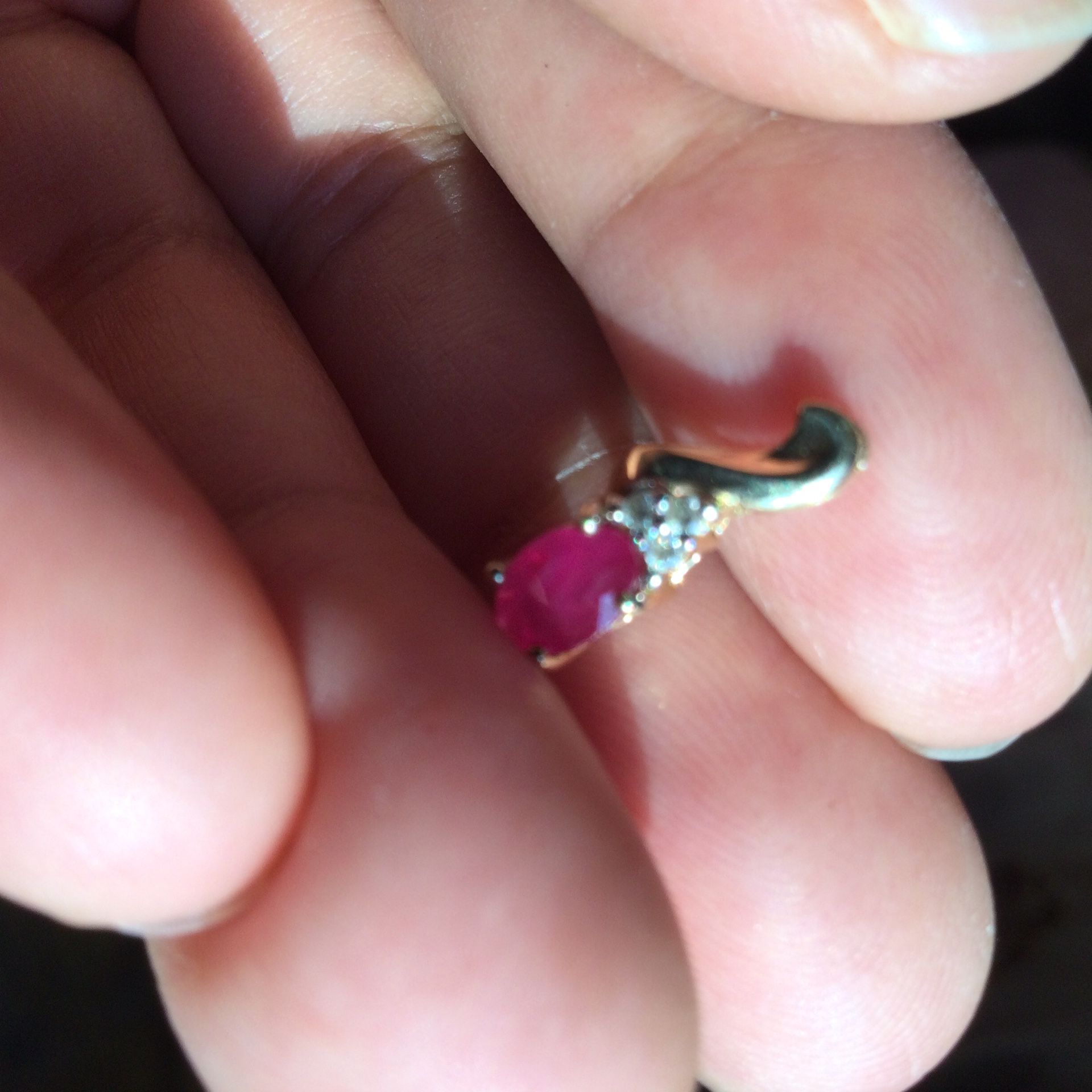 10k Ruby & Diamond Pendant