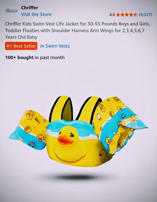New In Package Kids Swim Vest. Please Cliick On Photos To See Them All See ALL Photos. Cash, Pickup Only
