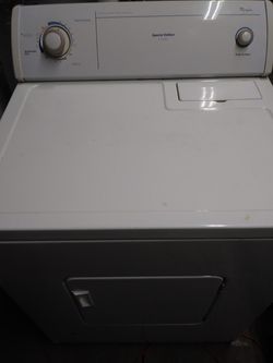 Whirlpool gas dryer works great extra load capacity heavy-duty clean inside and out