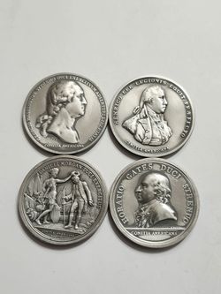 4 - Vintage 1970's Silver Toned Coins