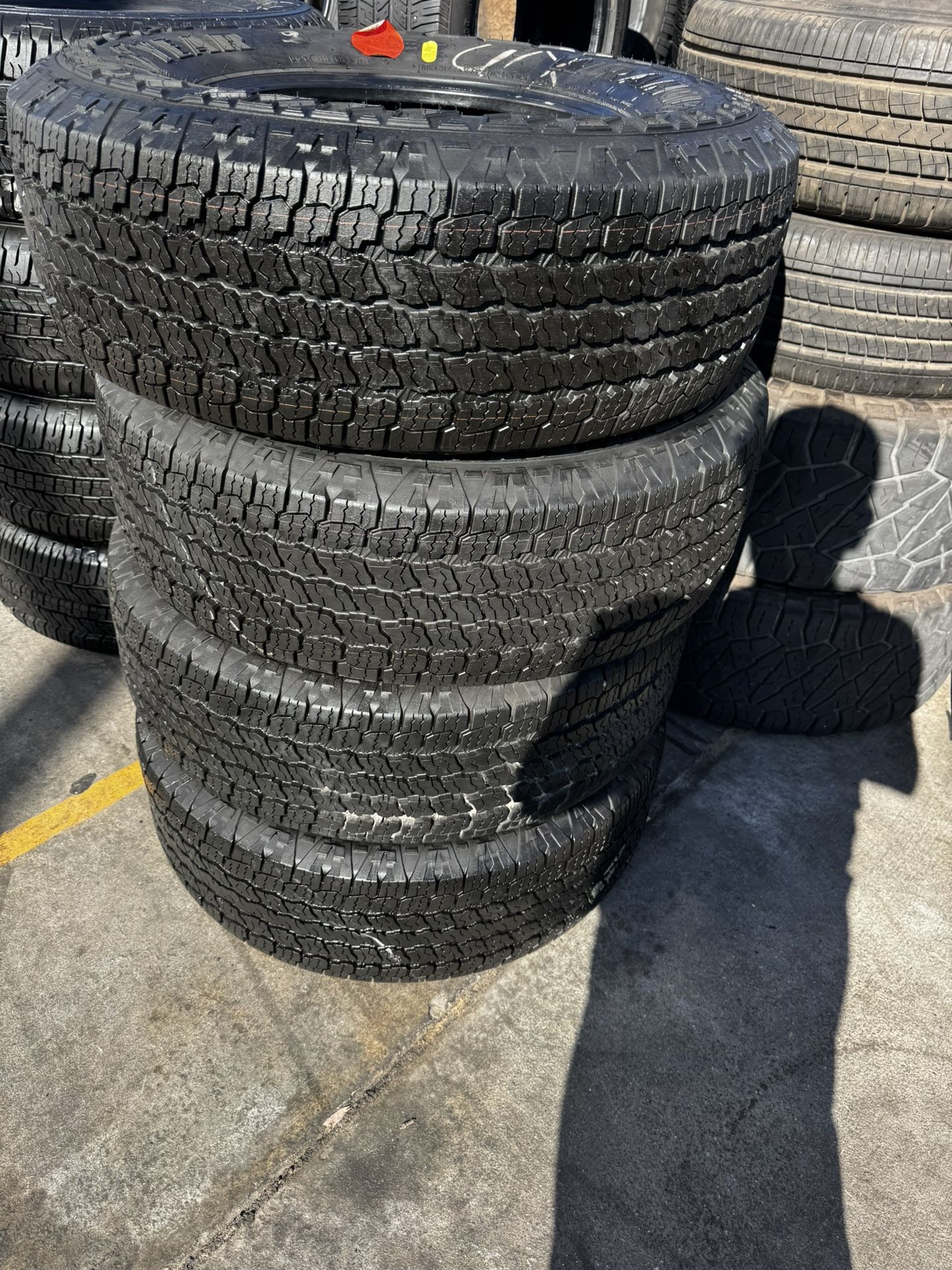 FOUR GOOD USED TIRES 265/70/16 GOODYEAR WRANGLER ALL TERRAIN 95%TREAD LIFE 