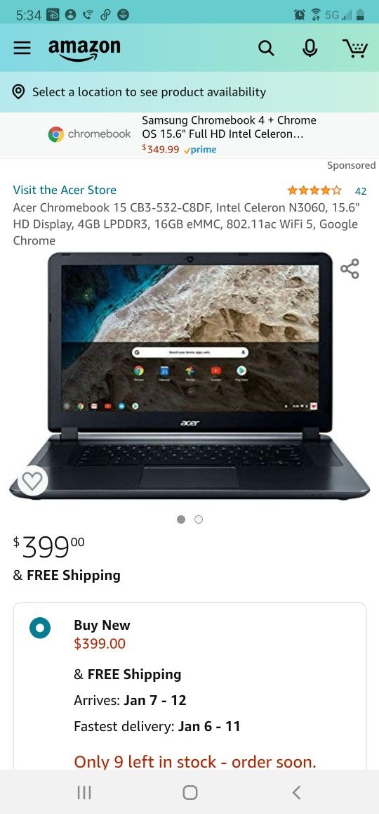 LPDDR3, 16GB eMMC, 802.11ac WiFi 5, Google Chrome