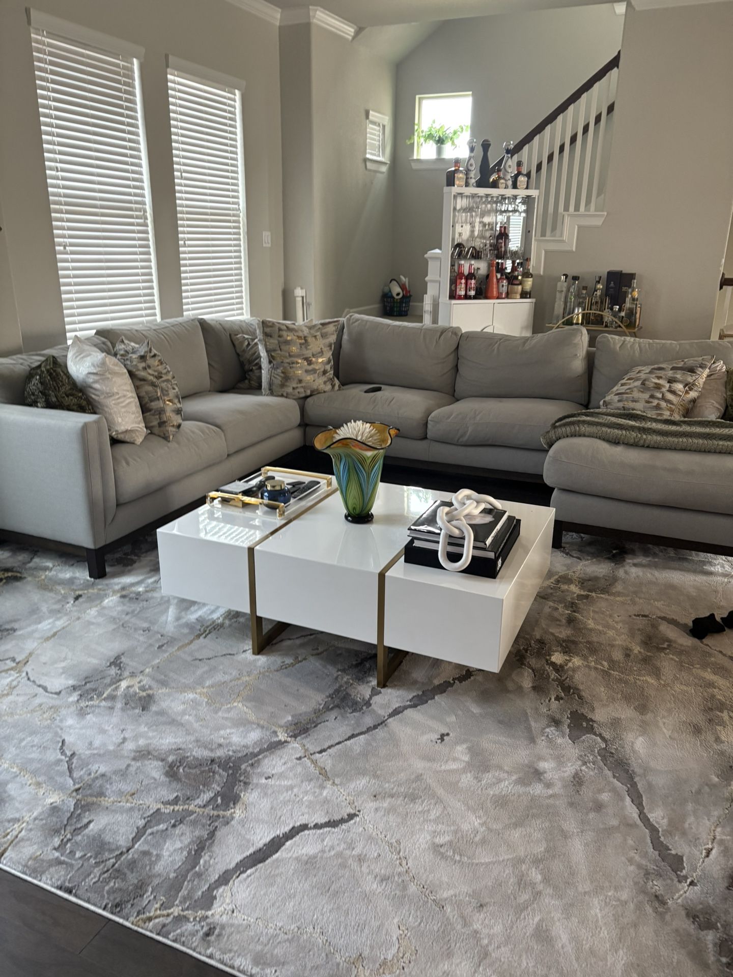 Soft Gray L shape Sofa