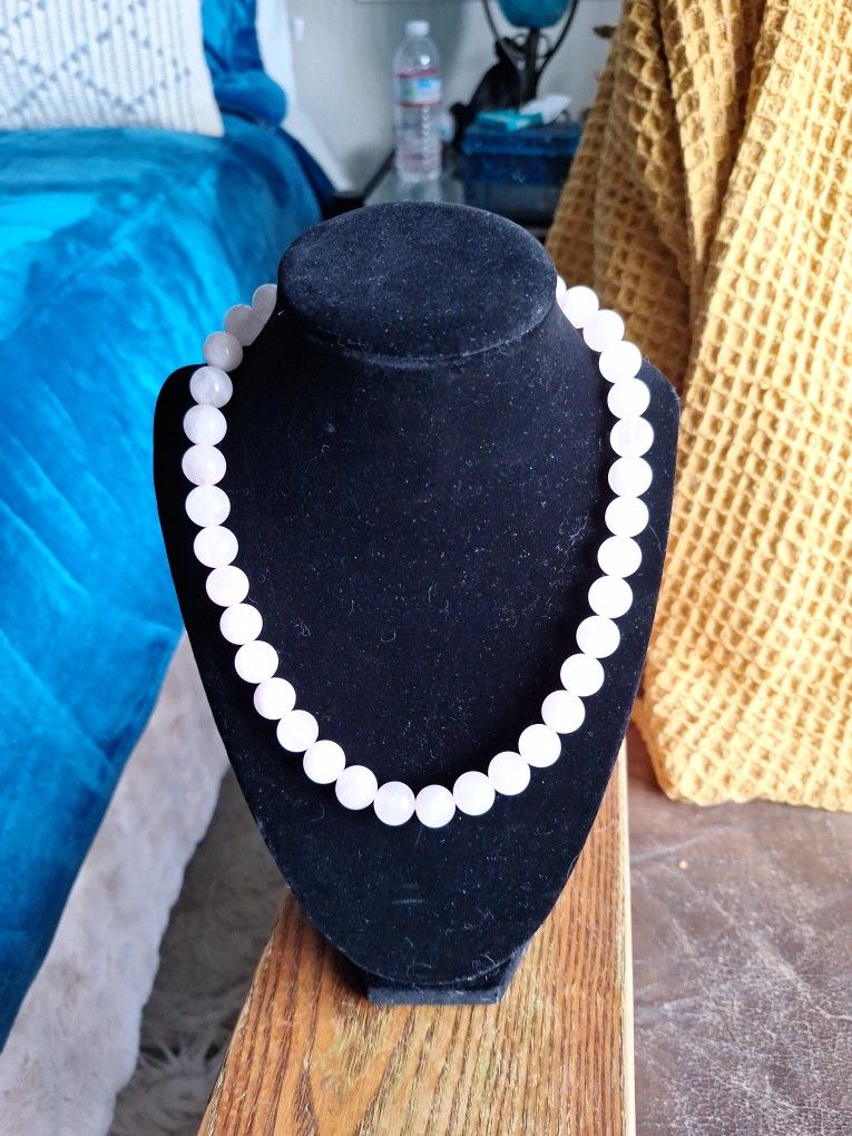 Galilea Rose Quartz Bead Necklace