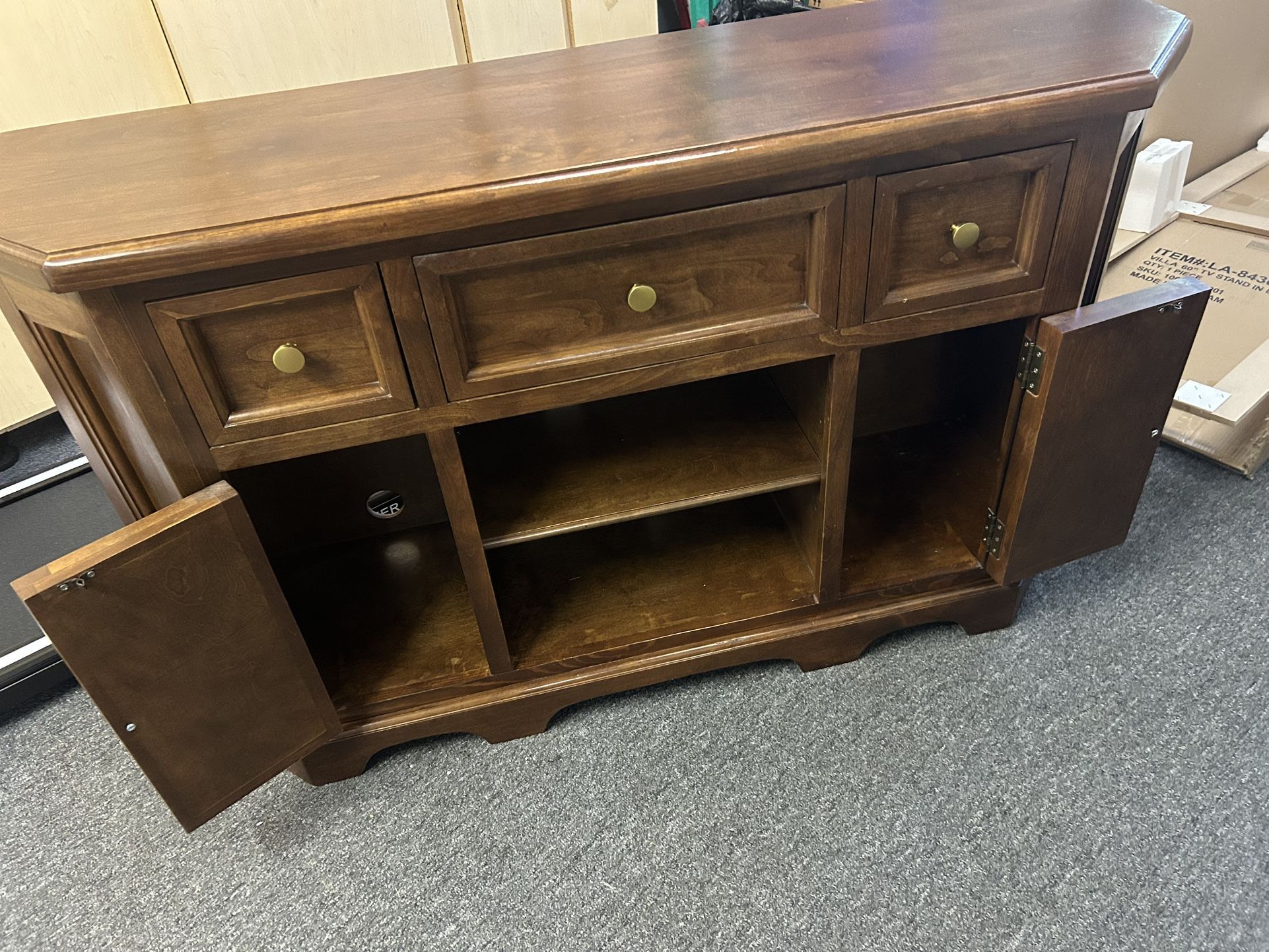 Wood TV Cabinet - 53 W, 33 H, 13 Depth