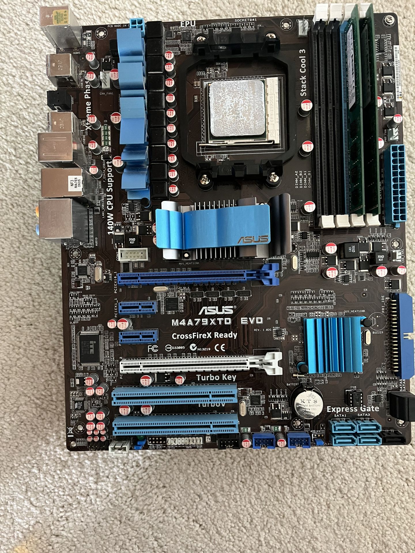 Motherboard CPU RAM Combo