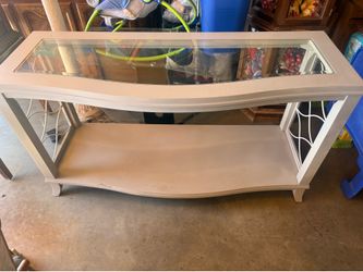 Entry table with glass top $80 obo