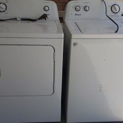 AMANA SET WASHER AND ELECTRIC DRYER WORKING CONDITION WITH WARRANTY 