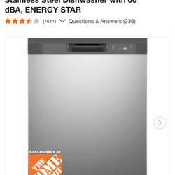 GE 24 in. Built-In Tall Tub Front Control Stainless Steel Dishwasher with 60 dBA, ENERGY STAR