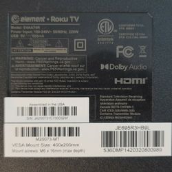 70 inch Element TV (For Parts or Repair)