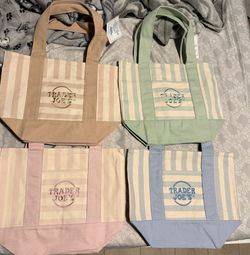 Trader Joe’s striped mini totes