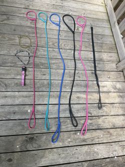 6 Foot Leather Slip Leads