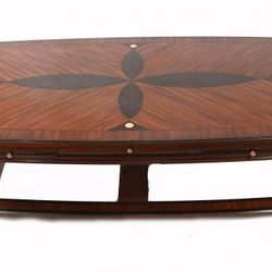Art Deco Coffee Table Geometric Inlay