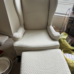 White Wing Back Chair