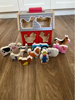 Melissa & Doug wooden farm set