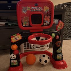 V Tech Soccer Net Basketball Hoop for Toddlers