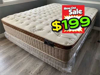12in Full Size Organic Cloud Comfort Europillow Top Mattress