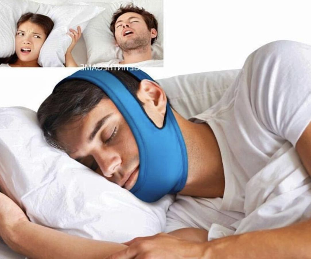 Snore Stop Belt Anti Snoring Chin Strap Sleep Jaw Solution Sleeping Issues Good Sleep Man Woman