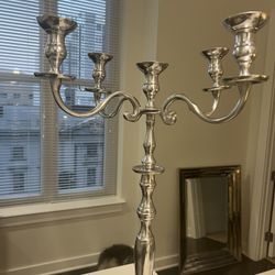 Pewter Candelabra From Perú 