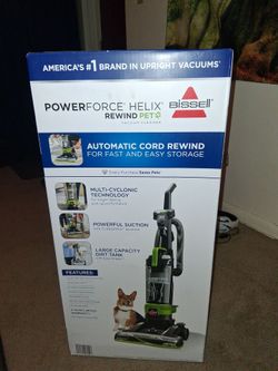 Bissell powerforce helix rewind pet (Brand new never opened).