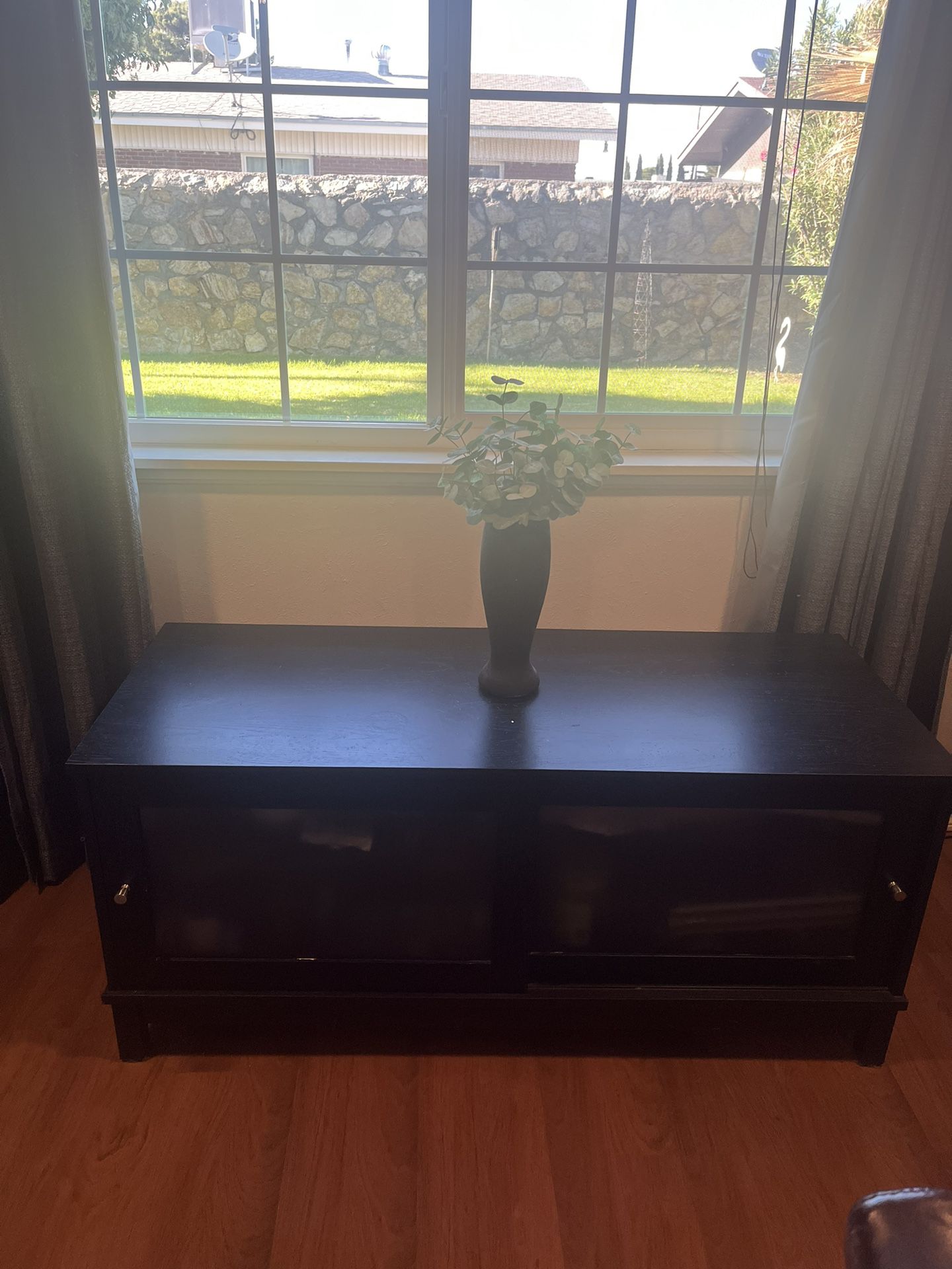 Black TV Stand With Storage 