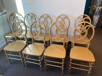 Bundle of 6 New Chairs  Ballroom wood Stack Chairs – Gold | Commercial Grade (6 Available)  New ballroom stack chairs, perfect for dining rooms, event