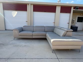 Leather sectional